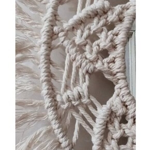 2 Boho Handmade Macrame Mirrors sold separately - Picture 4 of 8